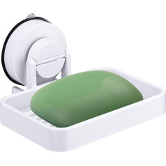 Diakey Suction Cup Soap Dish for Shower, Powerful Vacuum Suction Cup, Soap Holder for Shower Wall, Bathroom, Bathtub, Drill-Free, Removable, Quick Drying