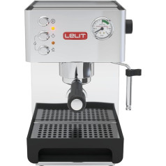 Lelit Anna PL41EM Semi Professional Coffee Machine, Ideal for Espresso Cover, Cappuccino and Coffee Pads, Stainless Steel, 2.7 Litres, Stainless Steel