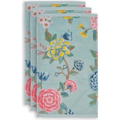 PIP Studio Good Evening Guest Towels, 30 x 50 x 3 cm, Blue, Pack of 3