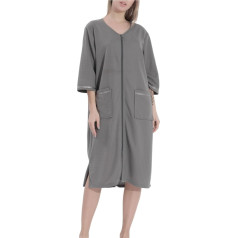 Jlowesun Bathrobe Waffle Pique Women's Thin Light Medium and Long Bathrobe Women with Pockets, Morgenstern Bathrobe Women, Suitable for Sauna, Home, Travel etc.