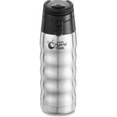 Pioneer Double-Wall Vacuum Flask Hot And Cold Drink Bottle with Sports and Travel Lid 480ml 0.48L, Stainless Steel