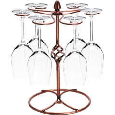 Fantes - Wine Glass Holder, Tabletop Stemware Rack with 6 Wine Glass Drying Rack Stand (Glass-Holder)