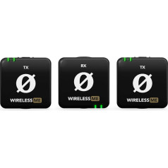 wireless me dual - kompakta bezvadu mikrofona sistēma ar diviem raidītājiem divkanāla ierakstīšanai (melna)