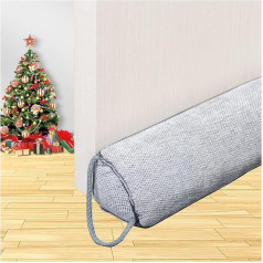 Heavy Door Draft Stopper, 92 cm Draught Excluder for Window Triangle Under Door Draught Excluder Noise Blocker for Door Bottom Air Seal Insulation and Sound Proof, Grey