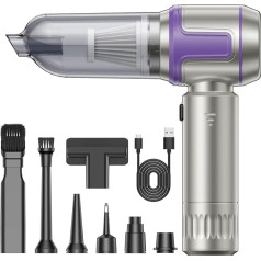 Handheld Vacuum Cleaner, 16 KPA Battery Handheld Vacuum Cleaner Strong, 3 in 1 100,000 rpm Mini Handheld Vacuum Cleaner Wireless with Brushless Motor, Rechargeable Handheld Vacuum Cleaner for Car,