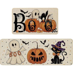 Halloween-Küchenmatte, Halloween-Teppich für Küchenboden – Badezimmer-Duschmatte, Badezimmer-Bodenmatte, gruseliger -Teppich, dekorative Halloween-Badezimmer-Dekoration für Schlafzimmer,