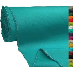 100% Cotton Canvas Fabric Canvas Material Garment Cloth Curtains Bag 145 cm 57 Inches Wide 250 GSM Sold by the Metre - 5 Metres 500 cm x 145 cm Teal Green