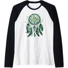 Traumfänger mit keltischem Knoten, Aquarell, Grün, irischer Boho-Stil Raglan