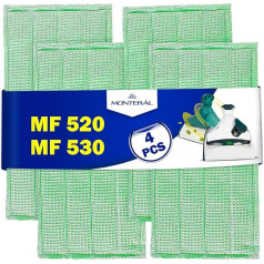 4 x Microfibre Cloths MF520 MF530 Cleaning Cloths Floor Mop Electric for Vorwerk Kobold SP520 SP530