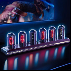 Sikai Nixie Tube Clock - Multimode Switchable Nixie Clock, Digital Calendar and Time Display, Individually Designed Digital Photo Albums that can be Edited via the App (No RGB Base)