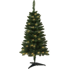 Pre-Lit Artificial Christmas Tree 120 cm, Battery Operated Desktop Christmas Tree with 70 LEDs and 210 Branch Tips, Mini Christmas Tree Decoration for Indoor and Outdoor Use
