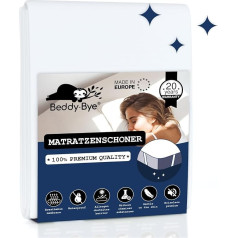 Mattress Protector 200 x 220 cm Waterproof and Breathable Incontinence Pad Washable with 4 Elastic Corners Environmentally Friendly Made in the EU and Oeko-Tex® Certified