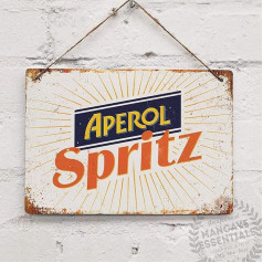 DOGT Aperol Spritz Vintage Cocktail Prosecco Metal Sign Metal Decoration Metal Painting Wall Sticker Vintage Tin Sign 20.3 x 30.5cm