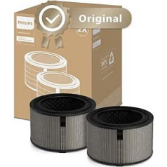 Philips Genuine 3200 AC3210, AC3220 and AC3221 Series Air Purifier Replacement Filter, HEPA NanoProtect + Activated Carbon, 12 Months Lifespan, Black/White (FY3200/30)