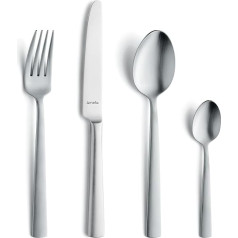 Amefa Ventura Cutlery Set for 6 People, 24 Pieces, 18/0 Stainless Steel, Rustproof and Dishwasher Safe, Matte Surface, Timeless Cutlery Set for 6 People