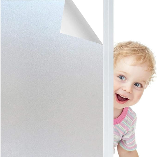 Window Film - Self-Adhesive Opaque, Anti-UV Privacy Film for Windows - Static Window Film - for Home, Bathroom or Office