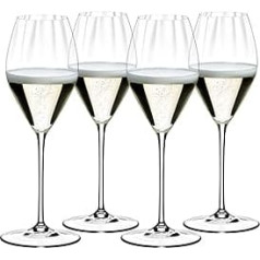 RIEDEL Performance Champagne Glass, Set of 4, Clear Crystal Glass, Premium Machine Made