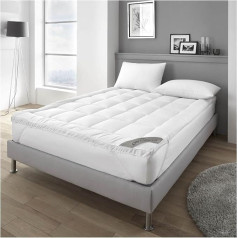 GC GAVENO CAVAILIA Luxury Air Cloud 4cm Deep Hotel Quality Seersucker Topper Breathable Mattress Topper 4ft Double White