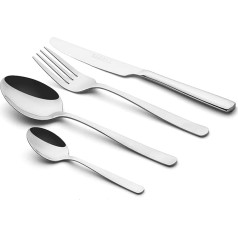 Exzact Premium 24 PCS Cutlery Set - Stainless Steel - 6 Forks, 6 Dinner Knives, 6 Dinner Spoons, 6 Teaspoons (EX994 24pcs)