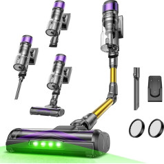 Ultenic U20 Battery Vacuum Cleaner, 55000Pa/600W/60min Cordless Vacuum Cleaner with Self-Standing Design, Flexible Bending Joint, GreenEye Technology, Anti-Tangle Floor Brush for Hard Floors, Carpets