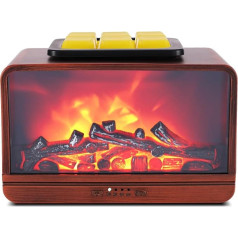 Electric Oil Burner, Fireplace Oil Burner for Wax, Dynamic Flame Electric Oil Burner with 4 Timers & 3 Brightness, Fragrance Warmer Night Light, Scented Wax Lamp Electric for Home Office Gifts