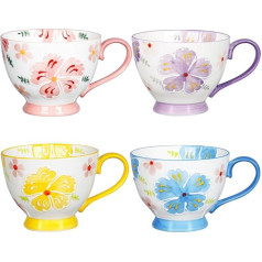 Large Ceramic Coffee Mug Made of Porcelain with Handle for Milk Cappuccino, Tea, Cocoa Coffee, 450 ml Beacher for Birthday, Christmas, Mother's Day, Valentine's Day, Friend