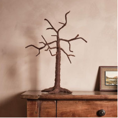 Lights4fun 50 cm Felt Tree Brown Halloween Decoration Artificial Tree Indoor Artificial Tree Autumn Decoration Brown