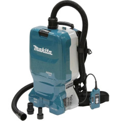 Makita DVC665ZU Backpack Vacuum Cleaner 2 x 18 V with Bluetooth (without Battery, without Charger), Blue