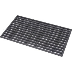 JVL Robusta Heavy Duty Rubber Link Entrance Door Mat, Plastic, Black, 36 x 61 cm