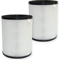 PUREBURG AP-T20FL Replacement Filter Compatible with HoMedics AP-T20 AP-T20WT TotalClean Tower Air Purifier, 2-Pack H13 HEPA Activated Carbon, 3-Stage Filtration