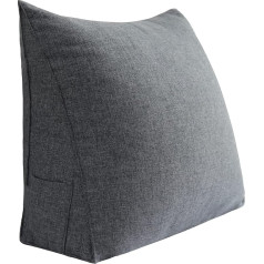 Johnear Back Cushion, Linen Book Cushion, Reading Pillow, Large Bed Pillow, Lumbar Cushion for Sofa, Backrest, Bed Headboard, Wedge Cushion, Headboards, Couch, Triangular Pillow, Bed Wedges, Support