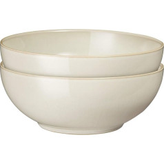 016048827 Cereal Bowl, Stoneware, Cream, 2 Bowls