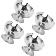 Ice Cream Cups, Widely Used, Space Saver, Made of Food Grade Stainless Steel, Set of 4, Metal Ice Cream Sundae for Family