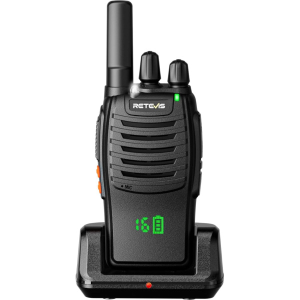 Retevis H777H Radio, Walkie Talkie with Hidden Display LED, Readability, One-Click Pairing H777, USB-C, VOX, Emergency Alarm, Walki Talki for Camping, Cycling (1 Piece, Black)