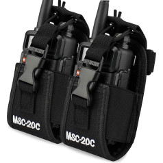 KEESIN Multi-function Pouch Case Holder for GPS Phone Motorola Kenwood Midland ICOM Yaesu BaoFeng Two Way Radio Walkie Talkie Holster (20C-2PCS)
