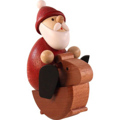 Ullrich Handicraft Santa Claus on Rocking Horse 10.5 cm