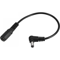 sourcing map 5.5mm x 2.1mm 90 Degree Right Angle DC Male Plug to Bare Wire Open End Pigtail Power Cable Repair for Camera CCTV Pack of 4