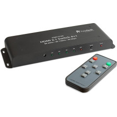 FeinTech VSW14100 HDMI 2.1 Switch 4K 120Hz Ultra HD 4x1 Switch Automatic 8K 4 in 1 Out for Xbox PS5 TV Monitor HDR VRR 40Gbps