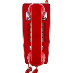 Retro Wall Telephones for Landline with Mechanical Ringing, Classic Corded Wall Phone with Display, Waterproof Phone in Old Style for Home, Hotel and Office