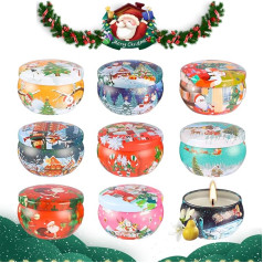 Topsics Scented Candles Gift Set, 2.8 oz Scented Candle Set for Women, Natural Soy Wax, Aromatherapy Candles Set for Mother's Day, Christmas, Valentine's Day, Pack of 9