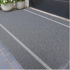 Color G Doormat Outdoor Indoor 61 x 92 cm, Large Dirt Trapper Mat Outdoor Non-Slip Weatherproof, Doormat Clean Mat Washable, Door Mat Outdoor Carpet for Entrance, Front Door, Garden (Grey)