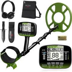 DR.ÖTEK Metal Detector, Lightweight Metal Detector Kit for Adults and Children, Gold Detector with Waterproof Search Coil, High Precision, LCD Display, Pinpoint, DISC, All Metal, and 3 Terrain Mods,