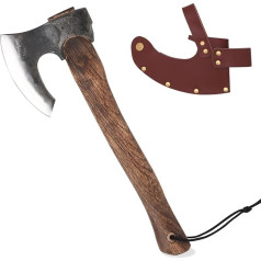 Viking Axe Handmade Hunting Camping Hachet Outdoor Hatchet Nordic Camping Survival Axe Bushcraft Hatchet for Outdoor Adventure 1095 Carbon Steel Rosewood Handle Christmas Gift Idea