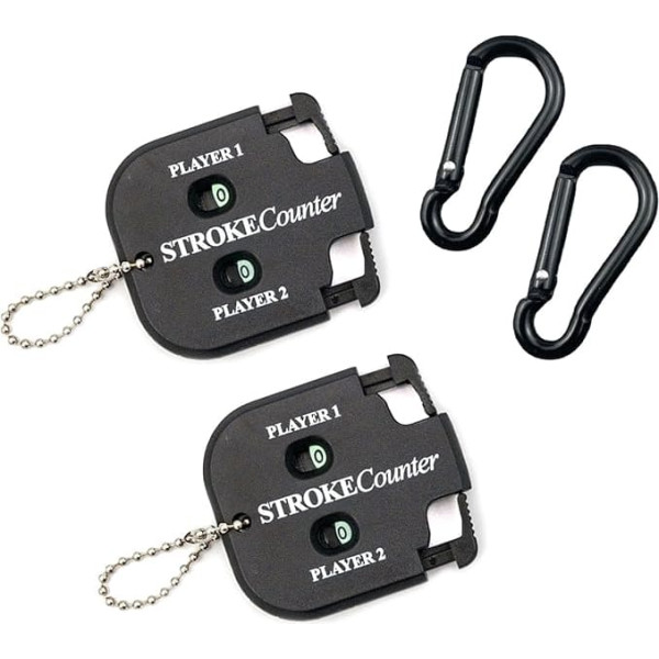 Golf Score Zähler Stroke Counter, Golf Ergebnis Zähler, Golf Ergebnis Indikator, Handzähler Zähler, 2 Stücke Punktezähler Golf Ergebnis Indikator, Golf Score Zähler mit Schlüsselkette, Score Counters