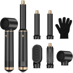 Thermal Brush Hair Styler Set 5 in 1 Hair Styler Multistyler, Airstyler with Round Brush Hairdryer, Hot Air Brush, Hair Dryer, Curling Iron, Straightening Brush for All Hair Types, Drying