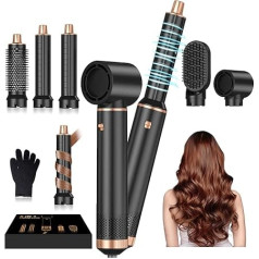 Airstyler 5-in-1 Ion Hair Dryer, Blow Dryer Brush Set with 30 mm Hot Air Curling Iron, 1000 W Hair Styler for Volume, Drying, Straightening & Curling, 3 Temperature Levels (50 °C - 105 °C) for All