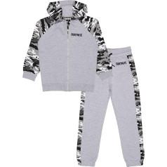 Fortnite Children's Hoodie and Joggers Set 128-182 Official Merchandise, Heather Grey, 8 Jahre