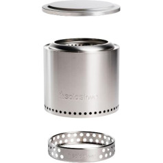 Solo Stove Ranger Essential Fire Bowl Set 2.0 | Includes Fire Pit, Stand, Lid, Mobile Fire Bowl, Low Smoke Wood Burning, Removable Collection Tray, Stainless Steel, 38 x 41.5 cm, 9.1 kg