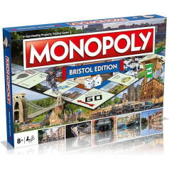 Winning Moves Bristol Monopoly Board Game, Tour of the Board, Buy, Swap on the Way to Success, A Great Gift for Children Aged 8+