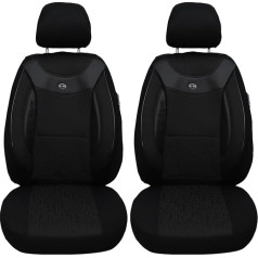 Bremer Sitzbezüge Measure Car Seat Covers Compatible with Mercedes C-Class W204 S204 Driver & Passenger Set from 2007-2014 / Car Seat Covers Protective Cover Set Car Seat Covers Pack of 2 in Black/Black
